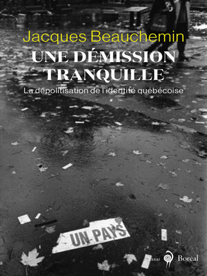cover image of Une démission tranquille